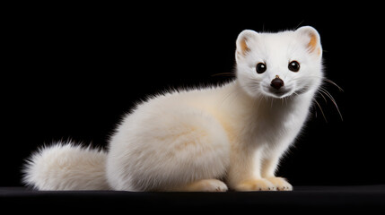 Fototapeta premium The Luxurious Majesty of Ermine Fur: Vintage Elegance and Quality