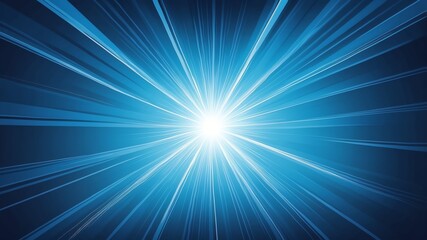 Naklejka premium blue sunburst rays abstract background copy space backdrop art