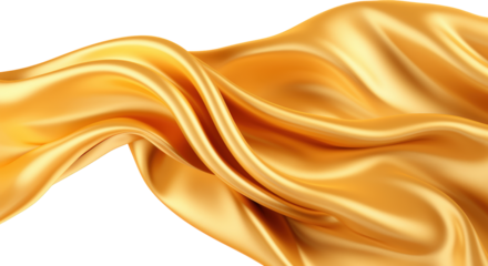 Golden silk fabric