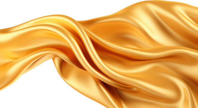 Golden silk fabric