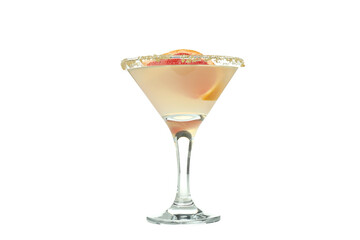PNG, Grapefruit cocktail in glass, isolated on white background