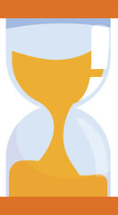 Hourglass with sand flowing through, symbolizing the passage of time