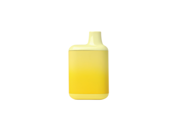 PNG,Yellow electronic cigarette, isolated on white background