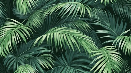 green palm fronds abstract background copy space backdrop art