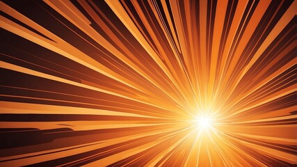 Obraz premium orange sun rays abstract background copy space backdrop art