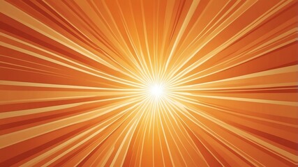 Obraz premium orange sunburst rays abstract background copy space backdrop art