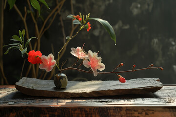 japanese traditional flower arrangement art

