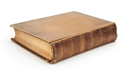 Obraz premium Hardcover book isolated on white background with cover raised