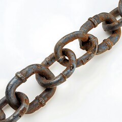 Fototapeta premium Chain isolated on white background.