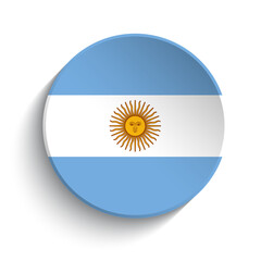 Obraz premium Argentina flag button