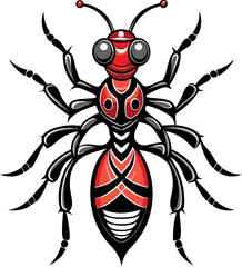 Ant Black Vector art White Background Free Download