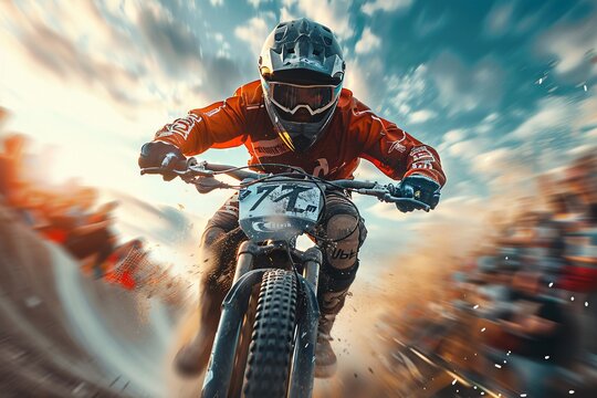 Action-packed image of a BMX rider performing a stunt