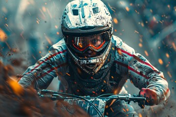 Action-packed image of a BMX rider performing a stunt