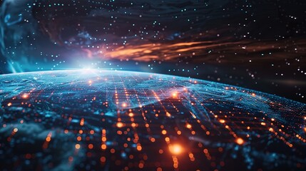 Obraz premium Spectacular Post template background for Networking