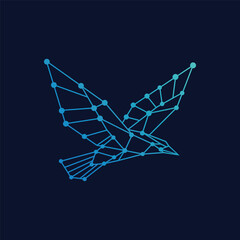 Hi-Tech Bird Line Icon