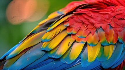 Obraz premium Vibrant Parrot Feathers