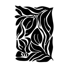 Abstract groovy floral posters. Hand drawn design for wallpaper, wall decor, print, postcard, cover, template, banner.