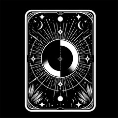 Fototapeta premium astronomy tarot design card
