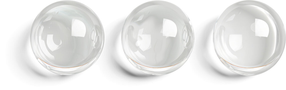3 Clear Spheres