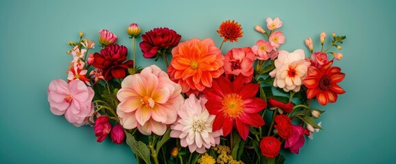 Bouquet Of Spring Flowers On A Gray Background, Evoking Beauty And Tranquility