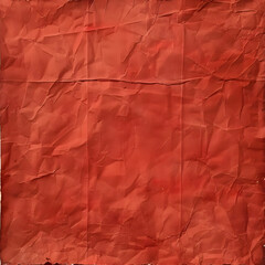 Textured red paper background with subtle wrinkles and creases, giving a nostalgic feel.