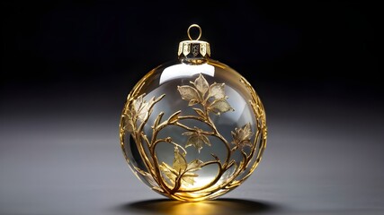 gold christmas ball