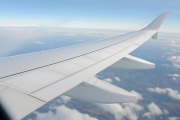 Fototapeta premium Soaring Through the Clouds: A Plane's Perspective