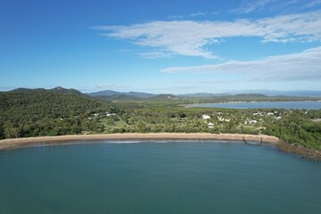Obraz premium Aerial photo of Haliday Bay Queensland Australia