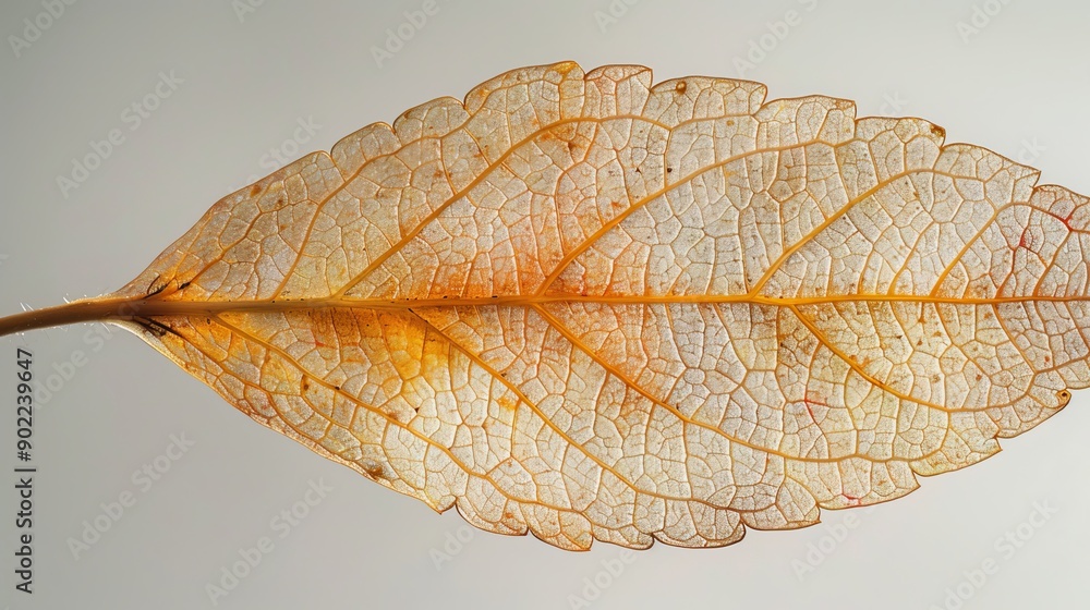 Poster detailed image of a leaf showing its natural pattern and structure