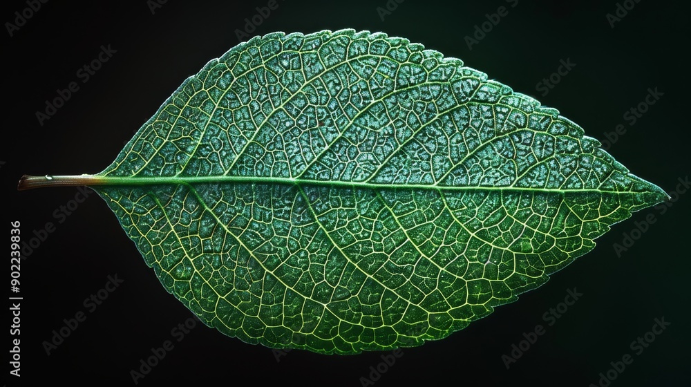 Poster detailed image of a leaf showing its natural pattern and structure