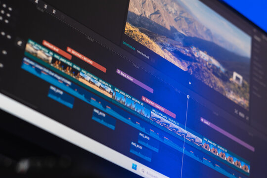 Video editor Capcut User interface, Close-up of the catcup video editing software screen, Girardot, Colombia
