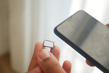 A sim card for a smart phone 