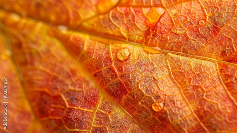 Poster leaf surface macro shot with focus on the veins and natural patterns