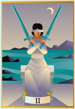 two of swords minor arcana tarot card
