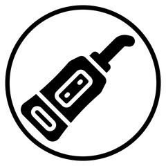 dental irrigator glyph icon
