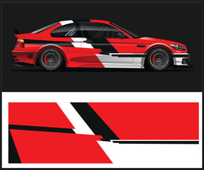 Race car wrap design illustrations