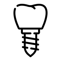 dental crown line icon
