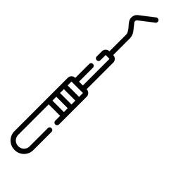 dental probe line icon