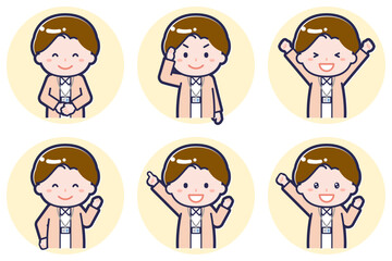 女性ナース02のポーズセット_01