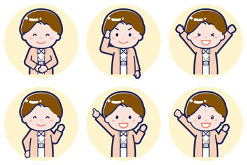 女性ナース02のポーズセット_01