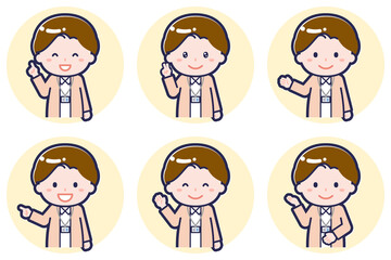 女性ナース02のポーズセット_03