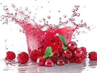 currant in water splash