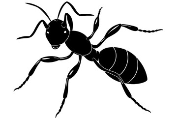 Ant silhouette, ant icon, Vector Illustration