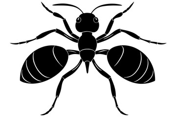 Ant silhouette, ant icon, Vector Illustration