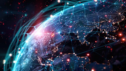 Obraz premium Magnificent Abstract background with a world globe design