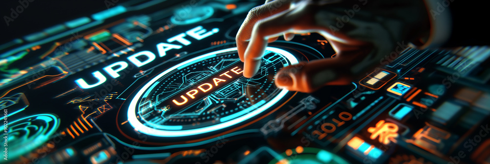 Aufkleber Software engineer updating system using holographic interface