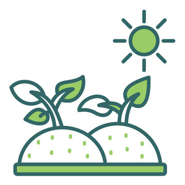 green sprouts growing under sun clip art preview