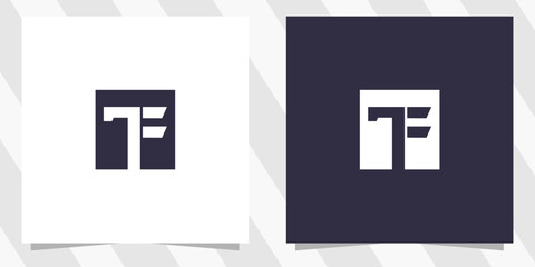 Obraz premium letter tf ft logo design vector