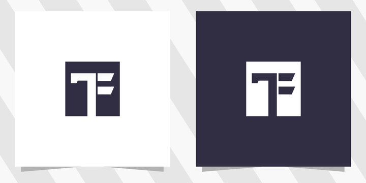 letter tf ft logo design vector