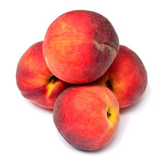 Peaches isolated on white background